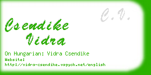 csendike vidra business card